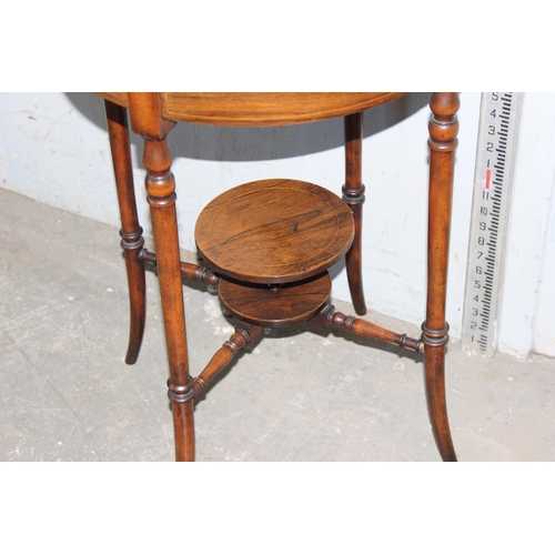 5 - A 19th century rosewood side table with Sheraton style inlay