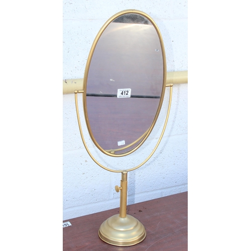 412 - Oval mirror on stand