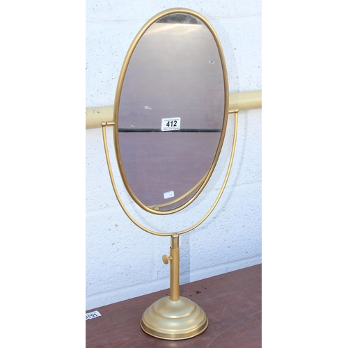 412 - Oval mirror on stand