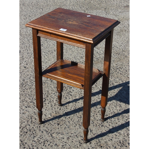 50 - A small vintage oak table or plant stand