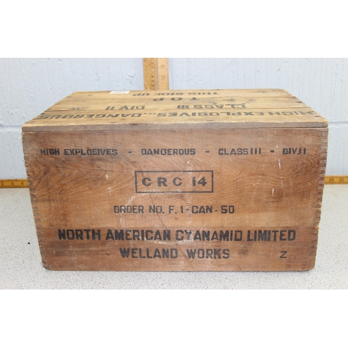 1007 - A vintage wooden High Explosives Nitroguanidine crate