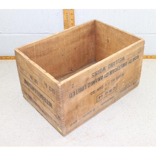 1007 - A vintage wooden High Explosives Nitroguanidine crate