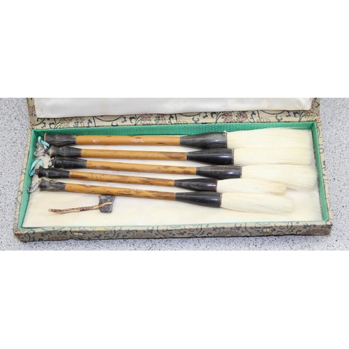 1618 - A boxed set of Chinese Calligraphy brushes