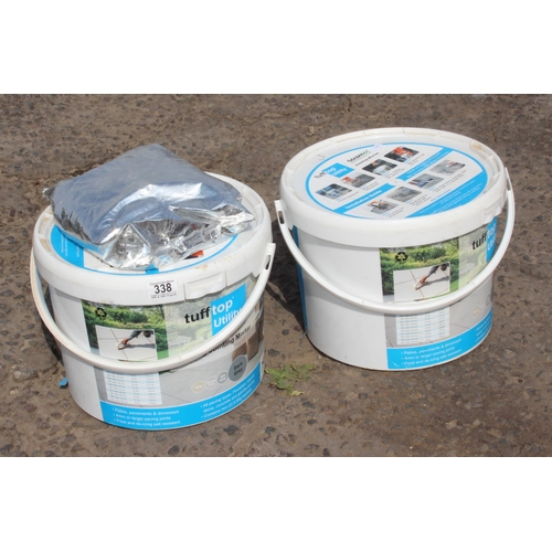 338 - 2 tubs of paving mortar