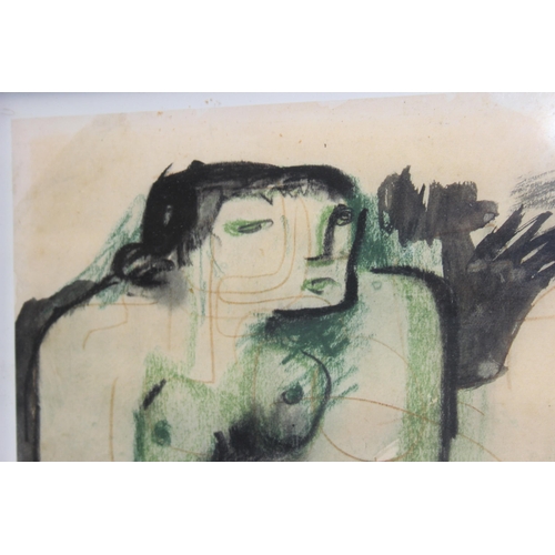 419 - Vintage Henry Moore print, label verso