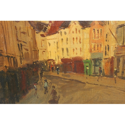 421 - Continental school oil on canvas painting singed De Bruyne, city scape