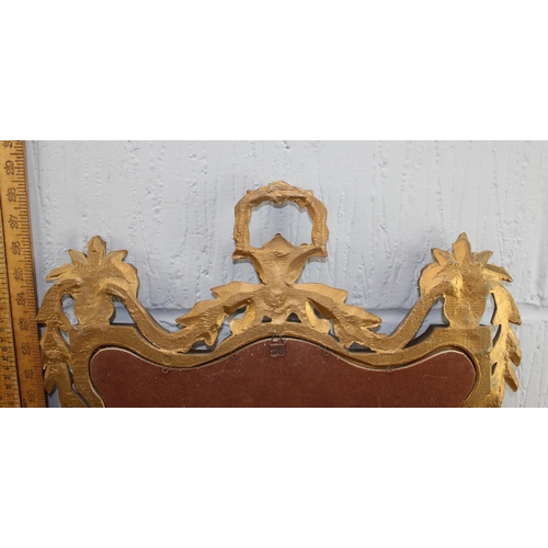 423 - An ornate Rococo style gilt framed mirror