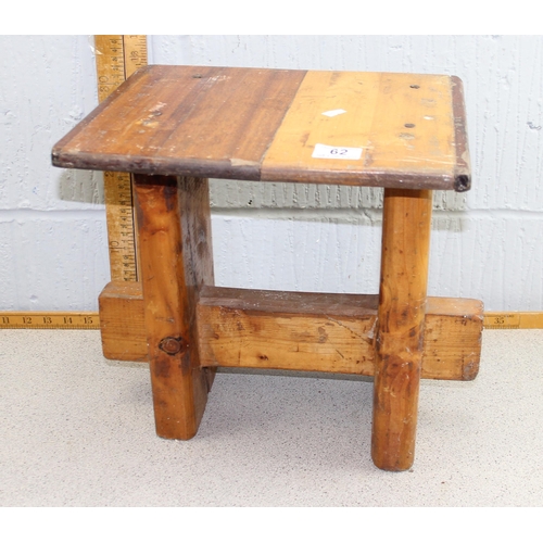 62 - Rustic wooden stool