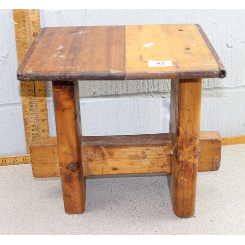 62 - Rustic wooden stool