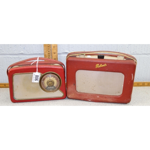 806 - Vintage Roberts RT1 radio & Dansette radio (2)