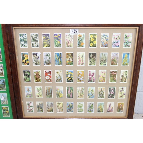 455 - 4 framed floral Wills cigarette card displays