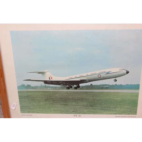 459 - 4 assorted vintage plane prints