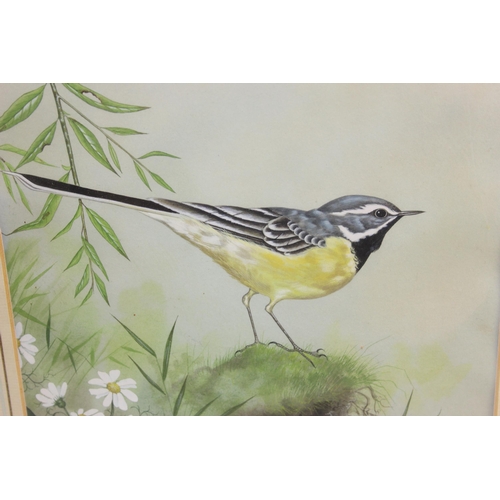 465 - G.I. Woodley (XX), watercolour of a bird in natural setting, date 1977