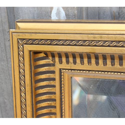 473 - Large gilt framed mirror approx. 130cm x 70cm