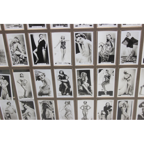 480 - Framed and glazed Carerras Ltd 'Film & Stage Beauties' series cigarette cards