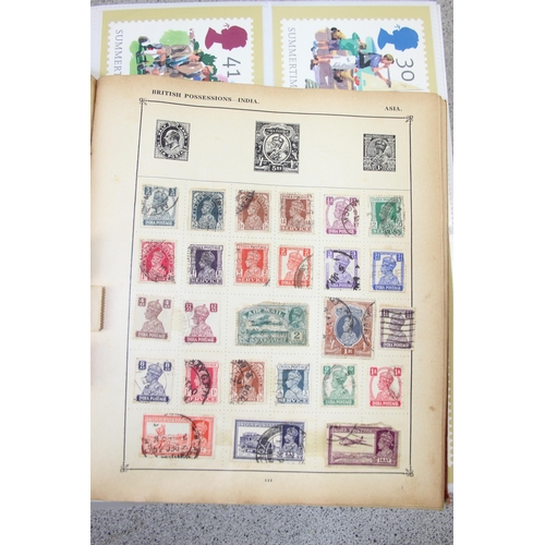 583 - Large qty of assorted stamps, 2 albums, FDC album etc etc