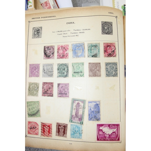 583 - Large qty of assorted stamps, 2 albums, FDC album etc etc