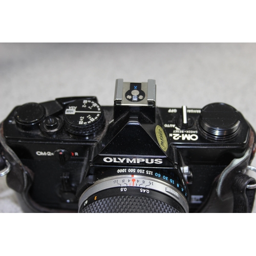 717 - Olympus OM-2n camera with OM-System Auto S 1:1.4 f=50mm lens, Sigma Zoom-Master 1:2.8-4 f=35-70mm le... 