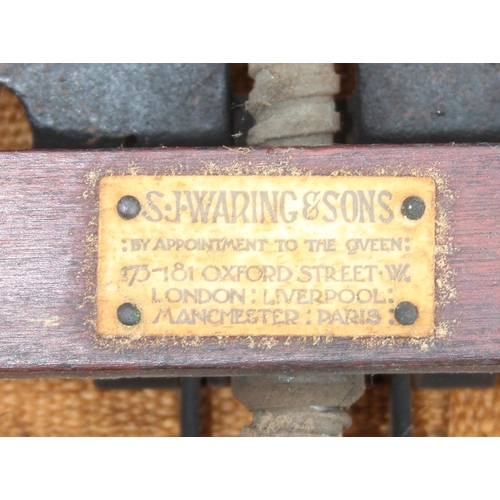 110 - A Victorian leather topped piano stool by S.J. Waring & Sons (laterly Waring & Gillow)