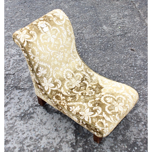 114 - A vintage upholstered 