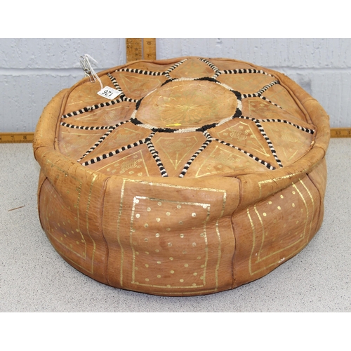 126 - Vintage camel skin pouffe