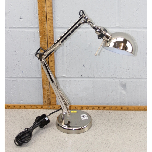 253 - Stainless steel Anglepoise style desk lamp