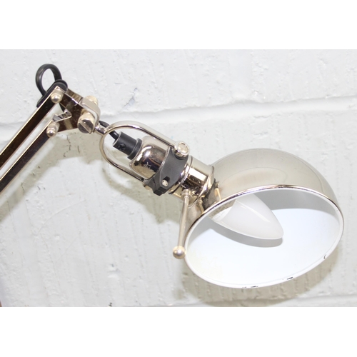 253 - Stainless steel Anglepoise style desk lamp