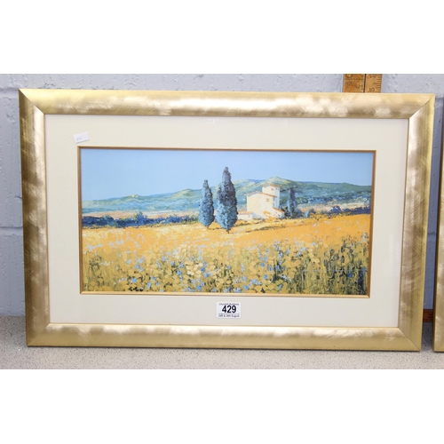 429 - Pair of Tuscan landscape prints by John Horswell