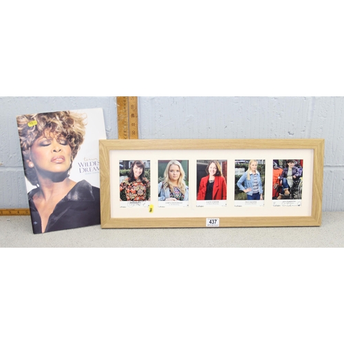 437 - Tina Turner autograph and framed collection of Eastenders cast autographs