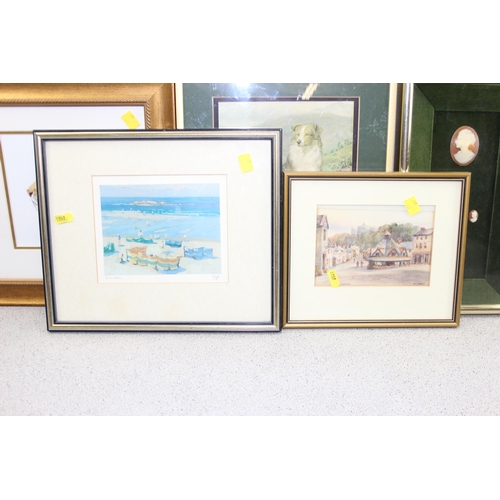 441 - Qty of assorted pictures to inc 2 original framed watercolours – Interlaken from Zollhaus by S G Jar... 