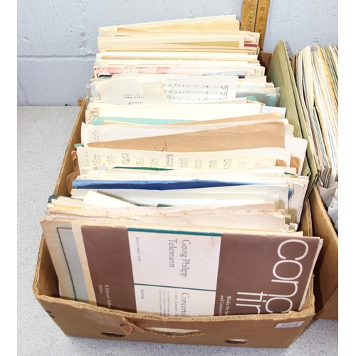 566 - 2 boxes of assorted sheet music, huge qty