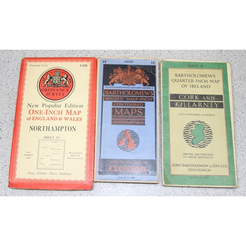 570 - Large qty of assorted maps to inc vintage OS maps, Bartholomew's etc