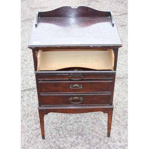 94 - An early 20th century 4 drawer music cabinet