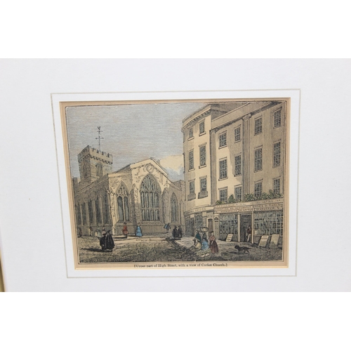 444 - Qty of antique and later framed engravings to inc one by Charles A. Barker, mainly Architectural