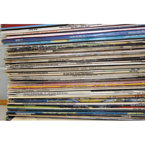 663 - A large qty of assorted records, mainly LP vinyl records to inc Police, Bee Gees, Madonna, etc etc a... 