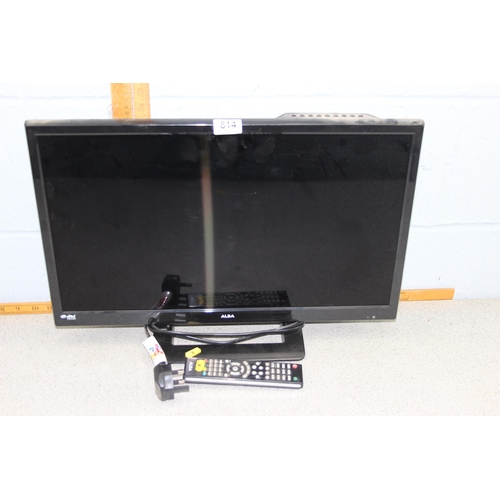 814 - Alba flat screen TV and remote