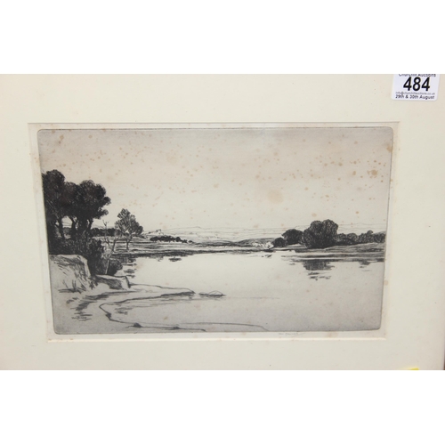 484 - Tom Maxwell, 'Ayrshire River', Scotland. Etching, Signed in pencil outside plate lower right