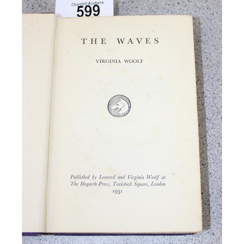 595A - Qty of mixed books to inc Biggles & Enid Blyton to inc WOOLF, Virginia (1882-1941), The Waves. Londo... 