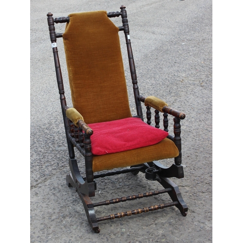 10 - Antique American rocking chair