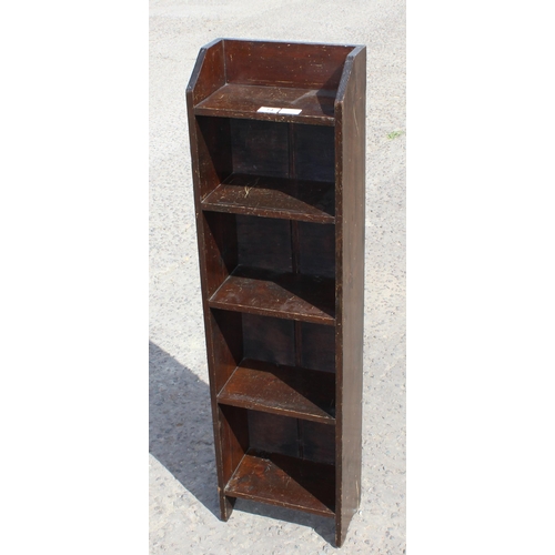 14 - Dark oak slimline bookcase