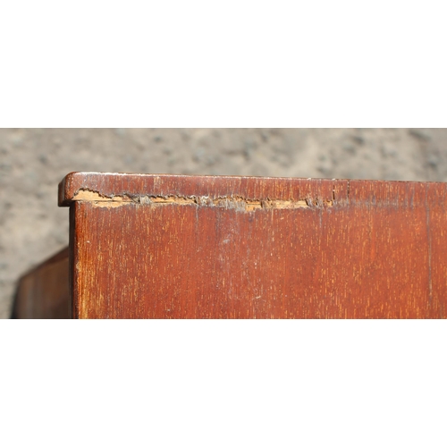 2 - A 19th century mahogany 2/3 chest of drawers standing on bracket feet