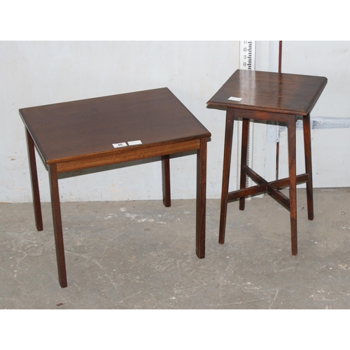 46 - 2 small vintage wooden tables