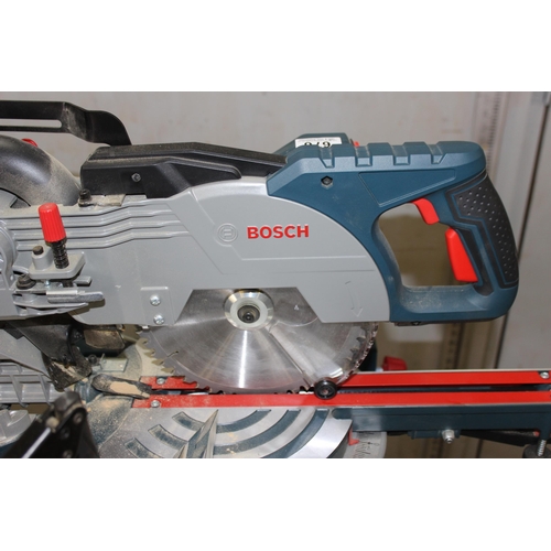 676 - Bosch Professional GCM 8 SJL sliding mitre saw on stand, barely used