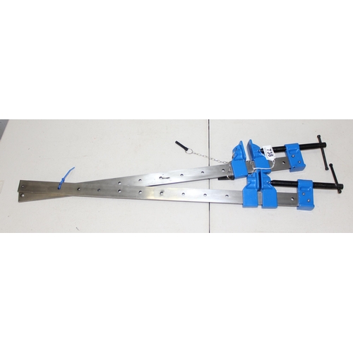 738 - 2 blue sash clamps, approx 80cm long