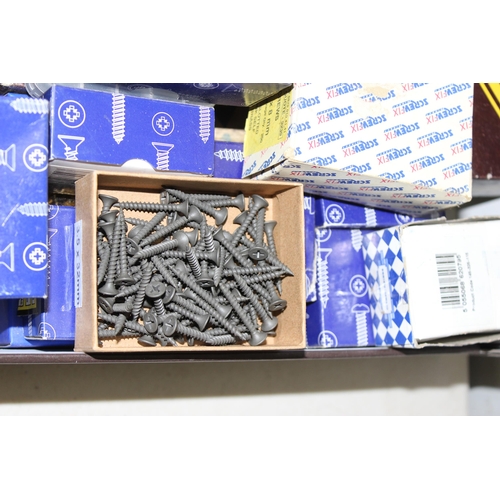 743 - Large qty of boxed screws, various sizes