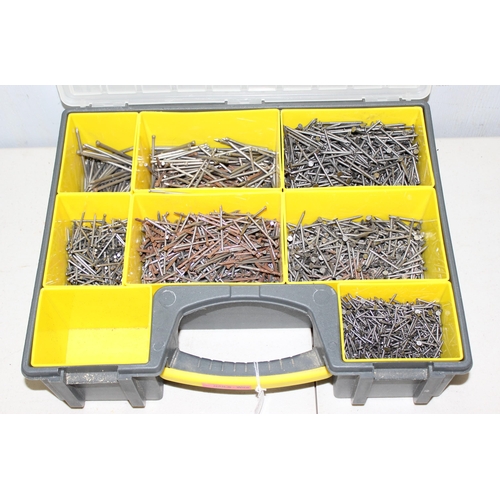 745 - 2 tool cases and contents, wire nails and jubilee clips