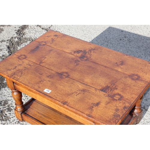 106 - A small vintage oak low table