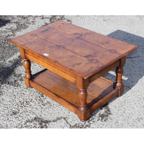 106 - A small vintage oak low table