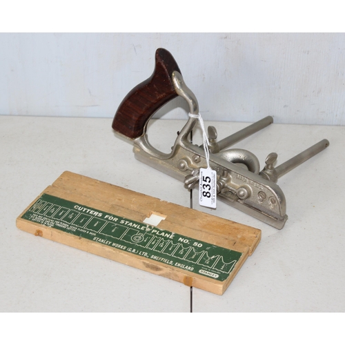 835 - Stanley No 50 combination plane with blades