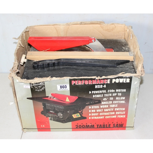 860 - HS8-4 table saw in box